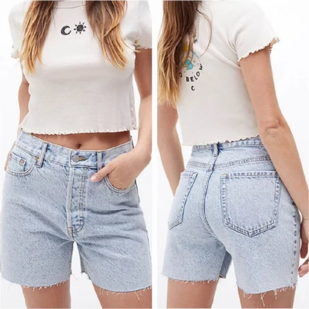 Pacsun 90's Girlfriend Acid Wash Denim Shorts SZ 30